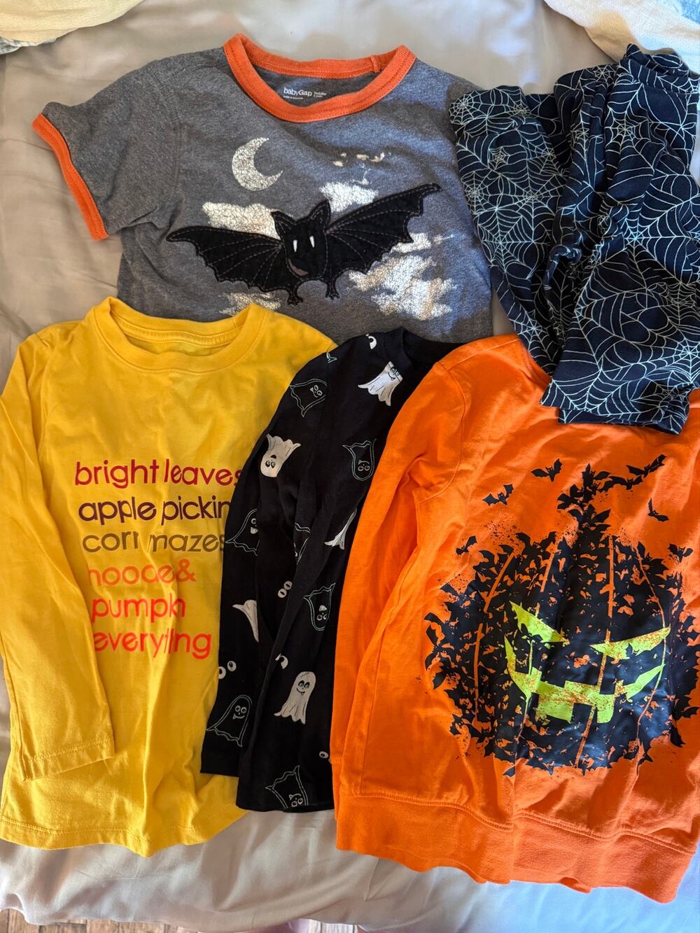 Cat & Jack Gap Old Navy Halloween Thanksgiving Shirt Bundle size 5